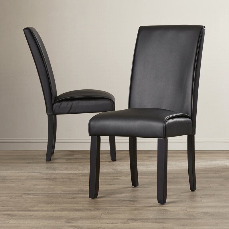 Latitude Run Gabriella Upholstered Dining Chair in Black & Reviews